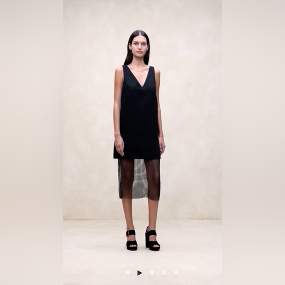 NWT Banana Republic Mesh Midi Dress - Picture 3 of 13